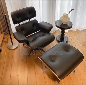 Imported Quality Wooden Back Leather Relaxing Chair With Foot Rest