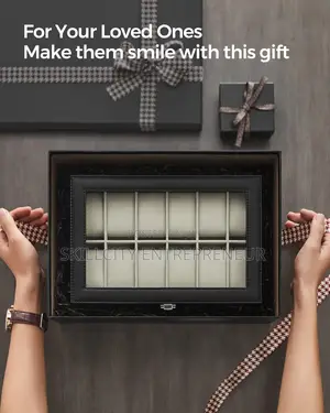 12 Slots Leather Watch Case
