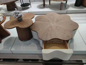 Premium Imported Luxury Flower Shape Centre Table With Storage