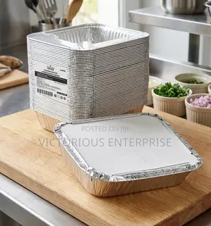 Heavy-Duty Aluminium Takeaway Tray – Fast Food Catering Packaging