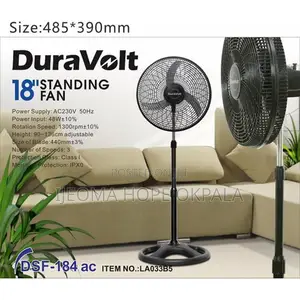 Duravolt 18"Standing Fan -energy Saving, Low Wattage-48w