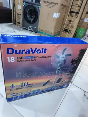 Duravolt 18'' 3in1 Lithium Rechargeable Fan Long Lasting Battery