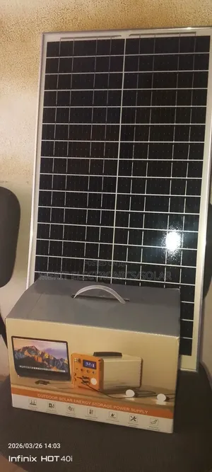 300w Solar Generator With Pannel And 2 Bulbs