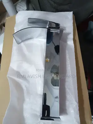 Long Silver Basin Mixer Tap