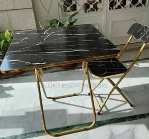 Foldable Reading/Laptop Table One Chair for Home and Office
