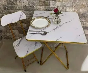 Foldable Reading/Laptop Table One Chair for Home and Office