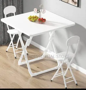 Foldable Reading/Laptop Table Double Chairs for Home and Office