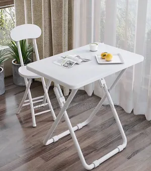 Foldable Reading/Laptop Table One Chair for Home and Office