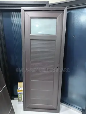 Brown PVC Toilet and Bathroom Door