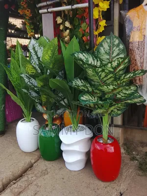 Artificial Flower Plant and Pots