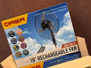 Qasa 18" Rechargeable Fan With Lithium Battery