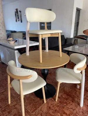 High-Quality Wooden Dining Table Set by 3-Seaters