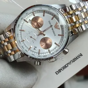 Original Emporio Armani Two-Tone Chains Watch Available in Store