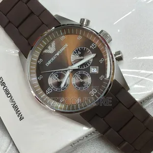 Original Emporio Armani Rubber Strap Watch Available in Store