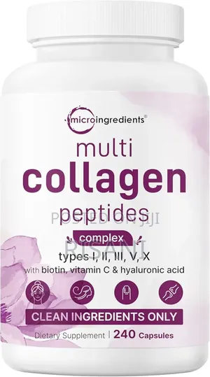 Micro Ingredients Multi Collagen Pills for Women Men, 240 Capsules .