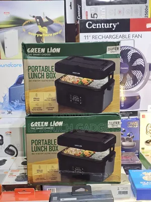 Green Portable Electric Rechargeable Lunch Box 1 Litre