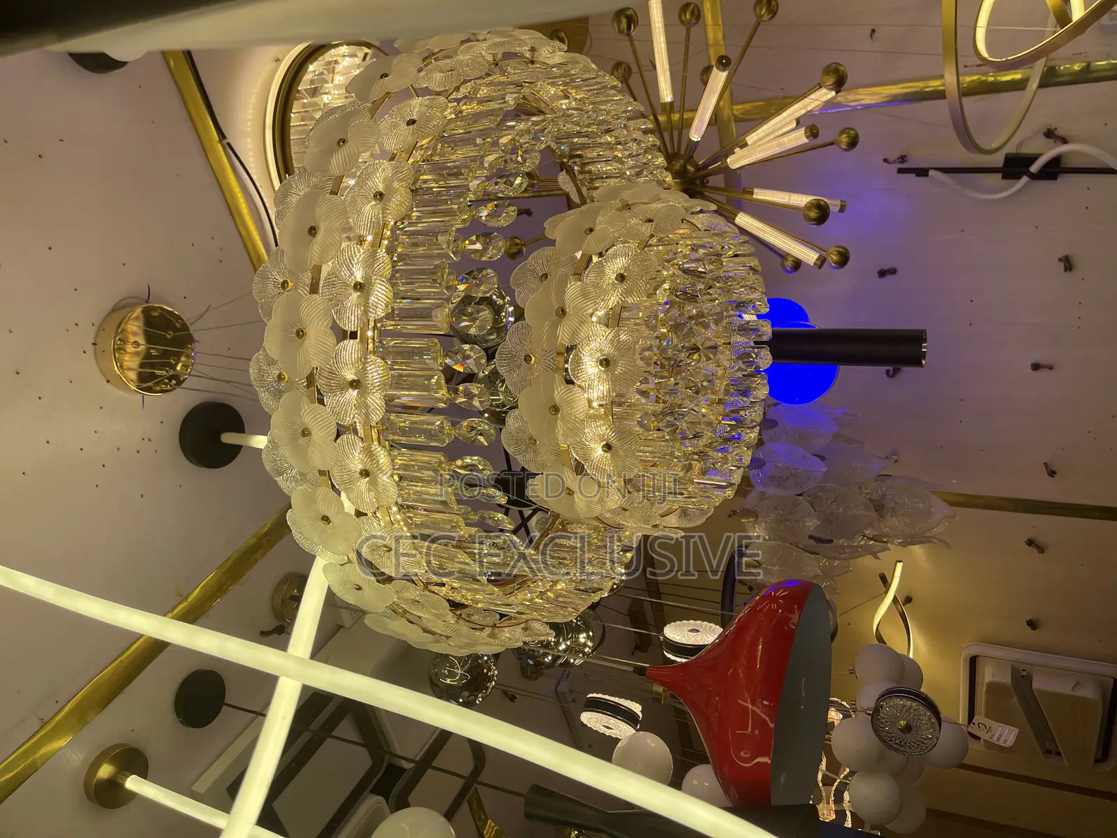 Double Step Led Crystal Chandelier