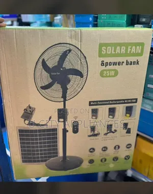 Solar Rechargeable With Built-in Power Bank Fan