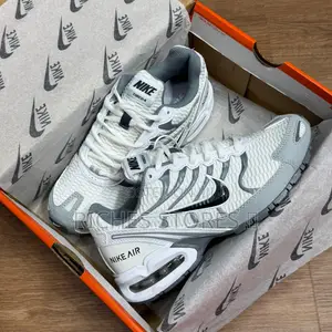 Premium Nike Air Max Torch 4 White Wolf Grey Black Cool Sneakers