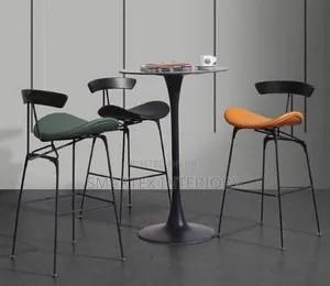 Best Quality Wooden Back Leather Barstool With Table