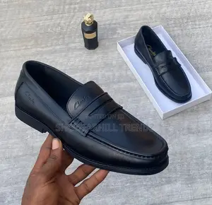 Men Shoes Clarks Leather Penny Loafers