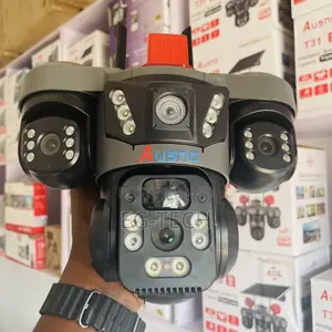 Three Lens Solar CCTV Camera (Payment on Delivery)