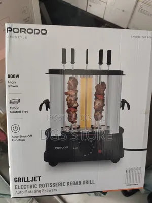 Porodo Grill Jet Electric Rotisserie Kebab Grill 900w