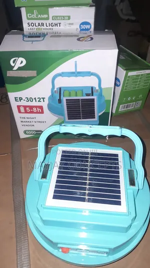Rechargeable Solar Light With Usb 6000mah Battery Lamp With Panel