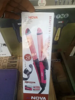 Nova 2-in-1 Hair Beauty Set -Professional Hair Straightener Curler