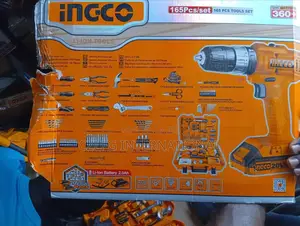 165 PCS Ingco Tools Set With 20volts Battery Machine