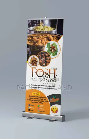 Branded 4x7ft Banner Stand(Print Only)-Solid Base-(Stand at Extra Cost