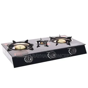 Supersony Glass Top 3 Burner Auto Ignition Table Gas 