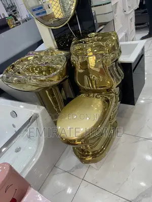 Special England Gold Toilet Seat With Basin
