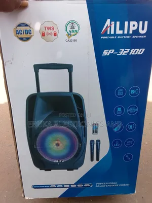 Alipu Speaker With 2 Wireless Microphone