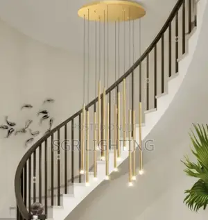 Minimalist Gold Led Chandeliers Light
