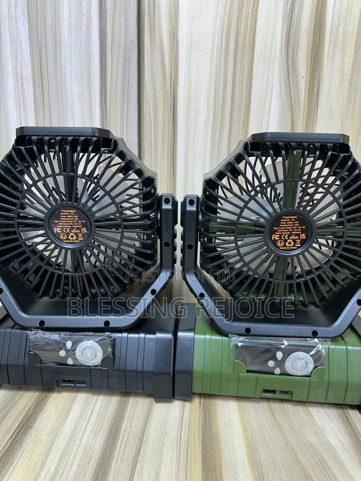 Durable Rechargeable Fan With Led Light