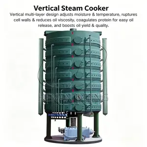 Industrial Vertical Steam Cooker | Multi-Layer Oilseed Cooking Machine