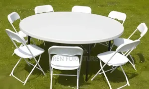 6 Fet Fordable Banquet Round Table