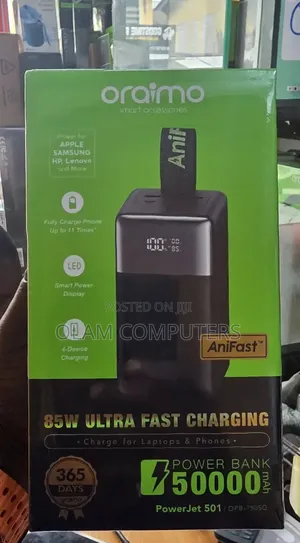 Oraimo 85w Ultra Fast Charging: Charger for Laptops and Phones