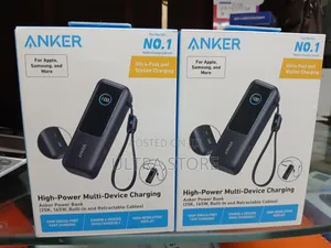 Anker Laptop Power Bank (, 165w, Built-in and Retractable Cables