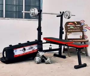 Adjustable Weight Lifting Bench With 50kg Box Dumbbell Set