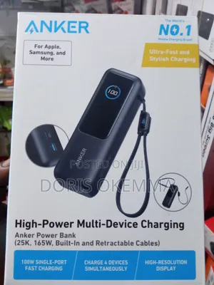 Anker 165w High-Power 25,000mah Power Bank - Charges 2 Laptops at Once