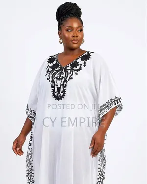 White Kaftan With Embroidery