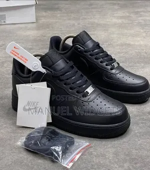 Nike Air Force 1 All Black Double Sole Sneakers – Premium Quality