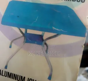 Plastic Table With Aluminium Cross Leg