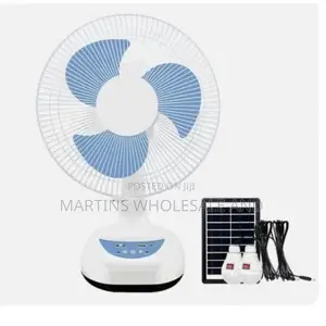 Uplift 12-inch Rechargeable Table Fan With Solar Charging Capabilities