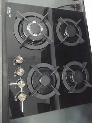 4-Burner Built-in Gas Stove With a Black Tempered Glass Top