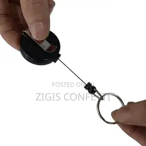 Black Id Badge Reels With Key Ring