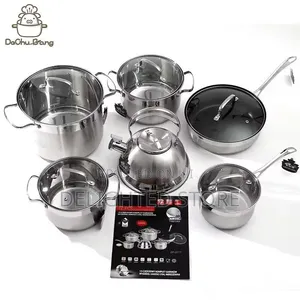 12pcs Original Zepter German Stainless Steel Double Bottom Kitchen Pot