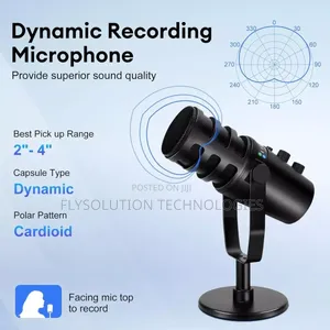Dynamic Podcast Microphone XLR/Usb Echo Adjustable Noise Cancellation